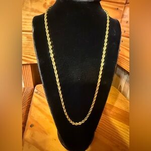 Elegant Gold Rope Chain Necklace